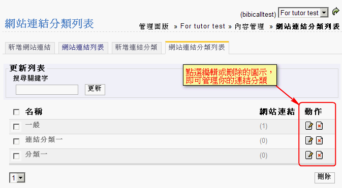 分類列表