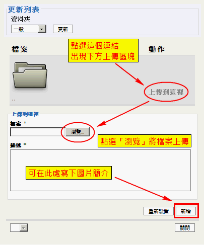 上傳到這裡